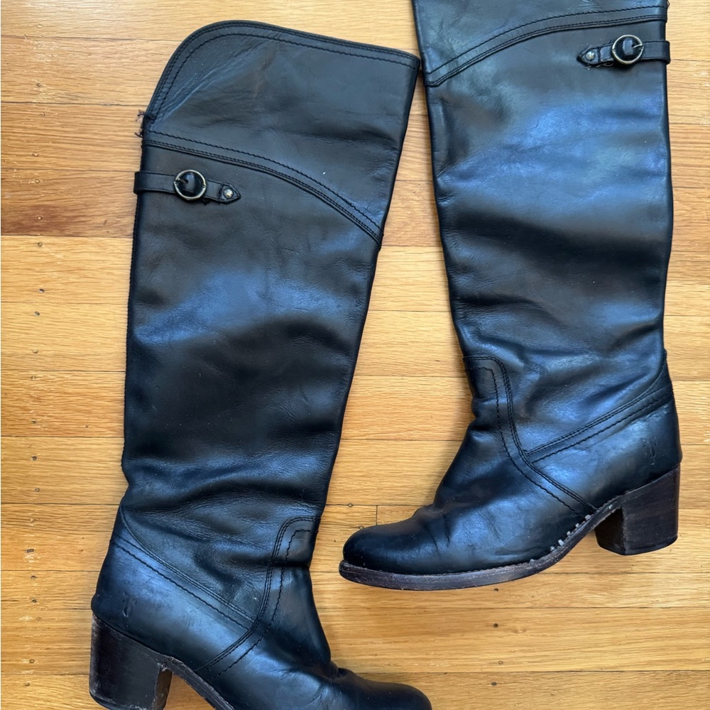 Frye over the knee leather boots